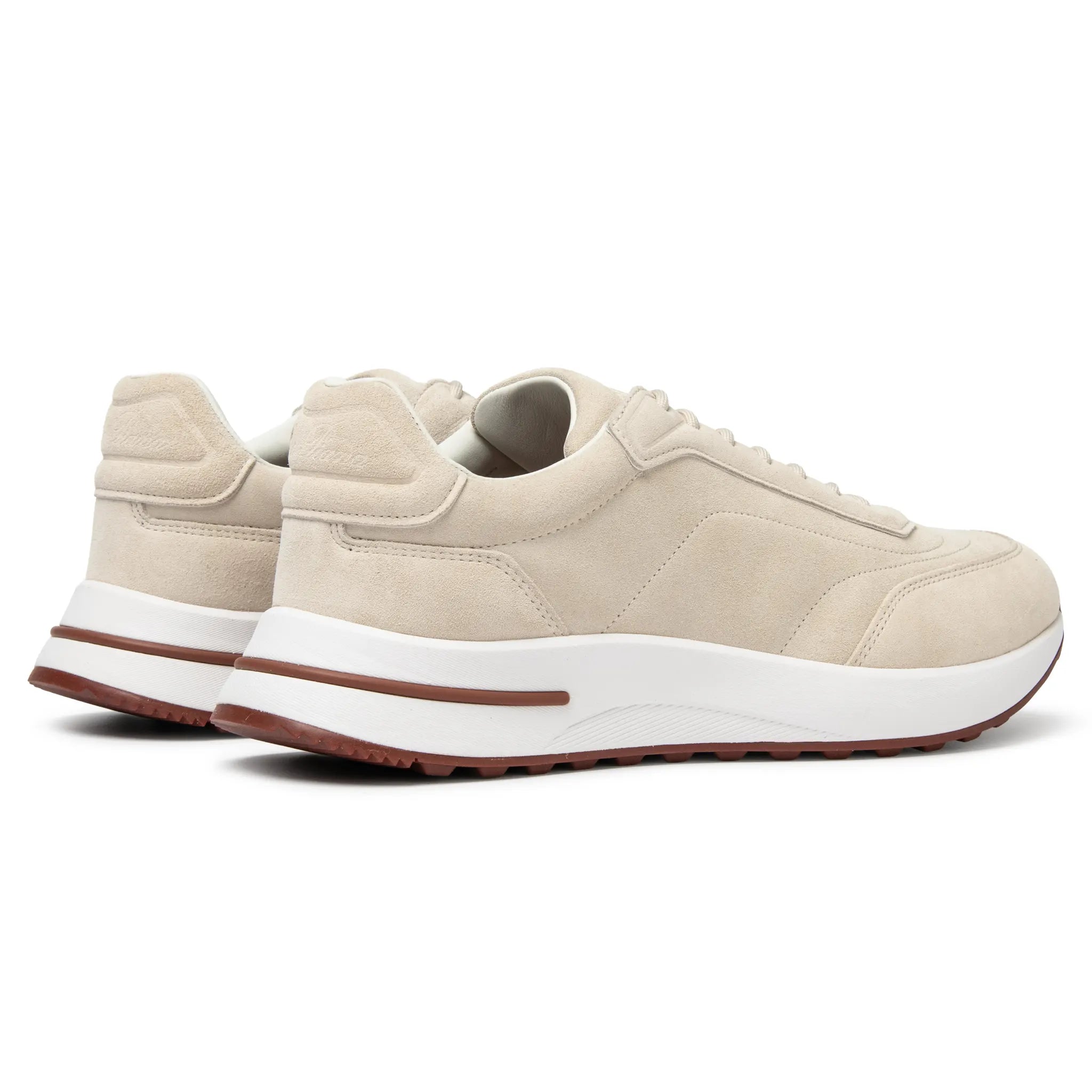 Back Side View of Loro Piana Week End Walk White Oak Sneaker FSM0216_A0V4